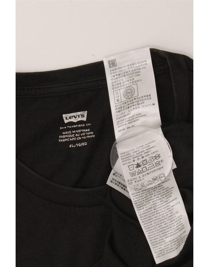 Levi's Camiseta gráfica para hombre Top XL Algodón negro