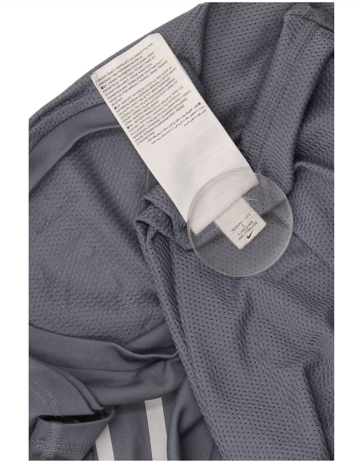 Nike - Camiseta para correr con gráfico para hombre, talla pequeña, color gris, poliéster