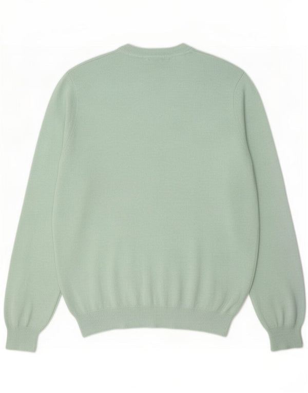 Marks & Spencer Jersey con cuello en V para hombre, talla grande, algodón verde