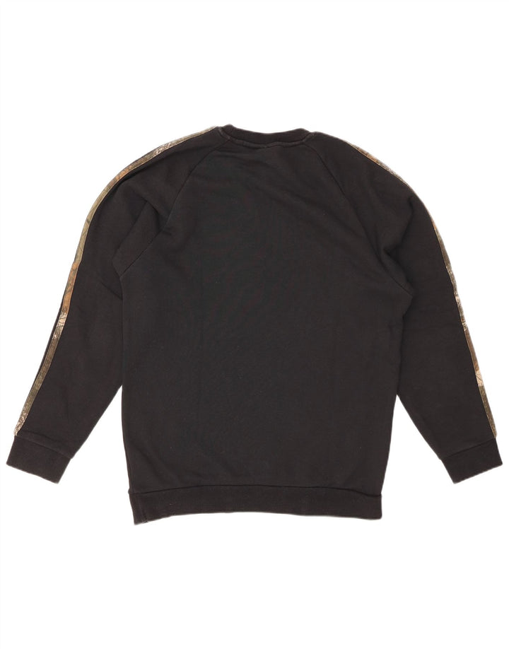 ADIDAS Hombre Sudadera Jumper Pequeño Algodón Negro