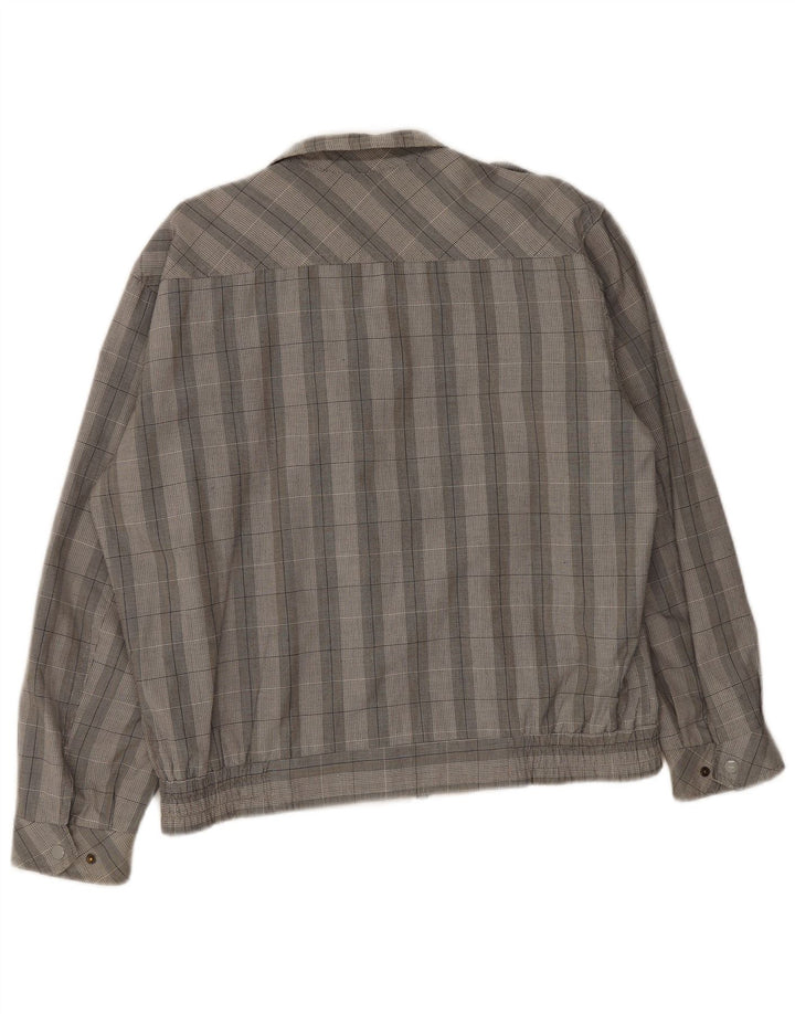 Faciba Chaqueta Bomber Militar para Hombre UK 38 Medium Grey Check