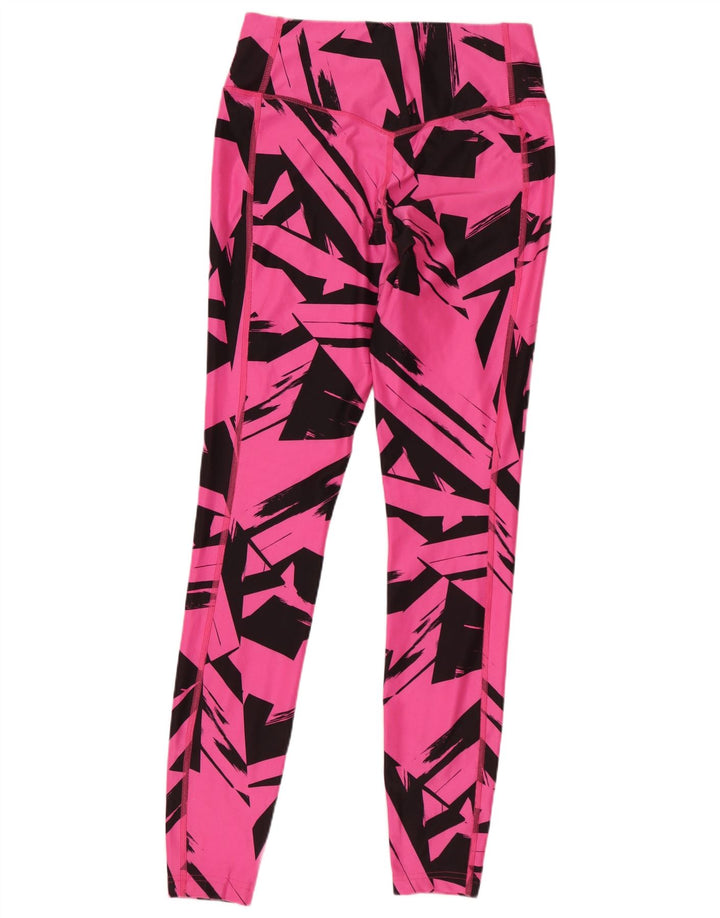 NIKE Leggings Dri Fit para mujer UK 10 Small Pink Geométrico Poliéster