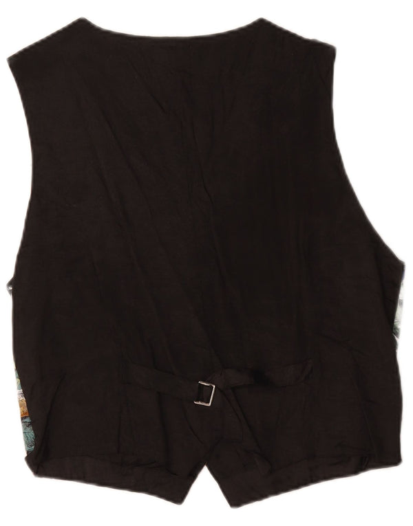 Vintage mujer chaleco Reino Unido 14 medio multicolor floral