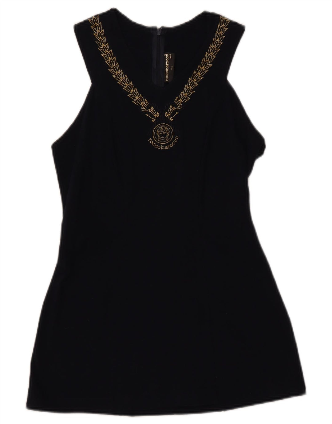 ROCCOBAROCCO Blusa sin mangas para mujer IT 44 Medio Azul marino Floral