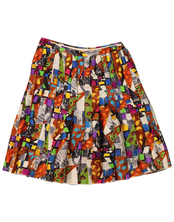Vintage mujer cuchillo falda plisada W28 medio multicolor