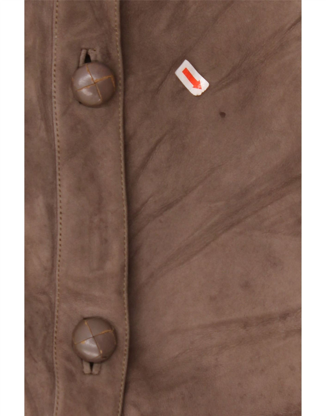 VINTAGE Abrigo de piel de oveja para mujer Reino Unido 14 Beige grande