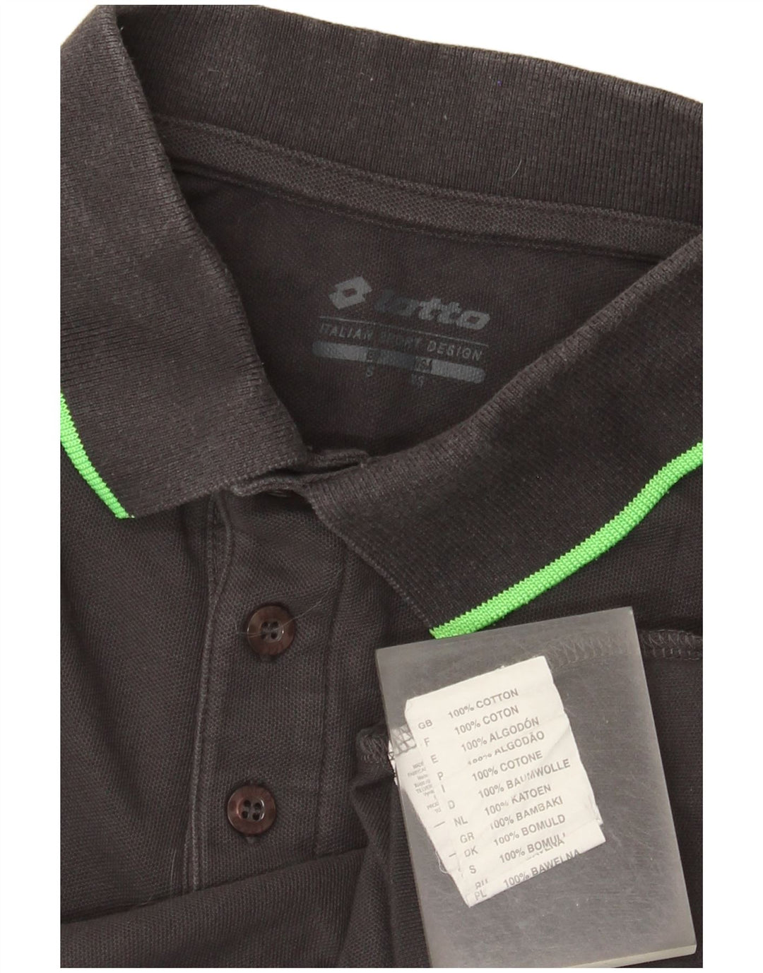 Polo Lotto Hombre Small Gris Algodón