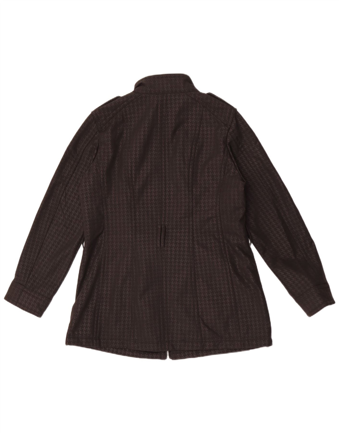 Michael Kors Chaqueta militar para mujer UK 40 Grande Poliéster de pata de gallo negro
