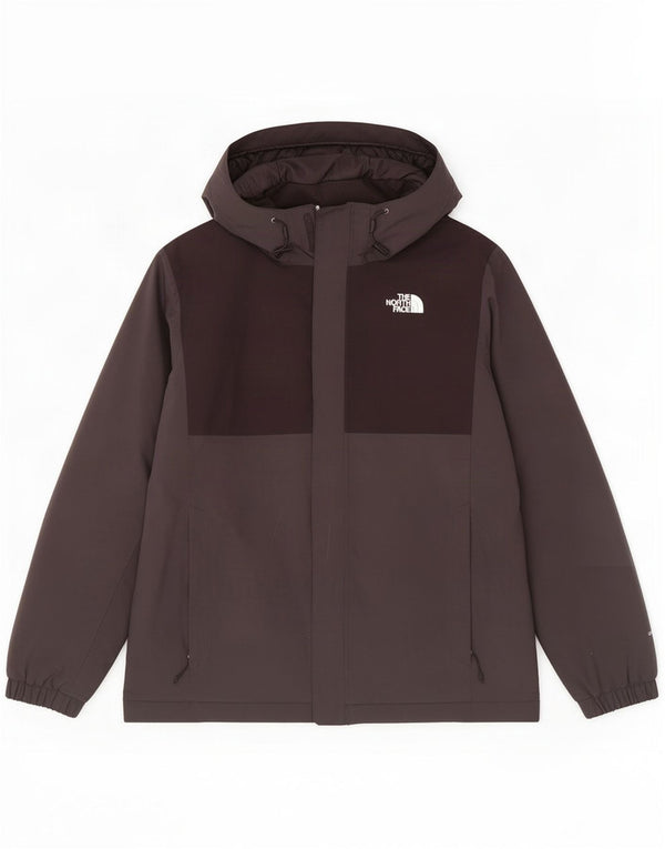 The North Face Chaqueta impermeable con capucha para hombre UK 40 Large Gris Colorblock Nylon