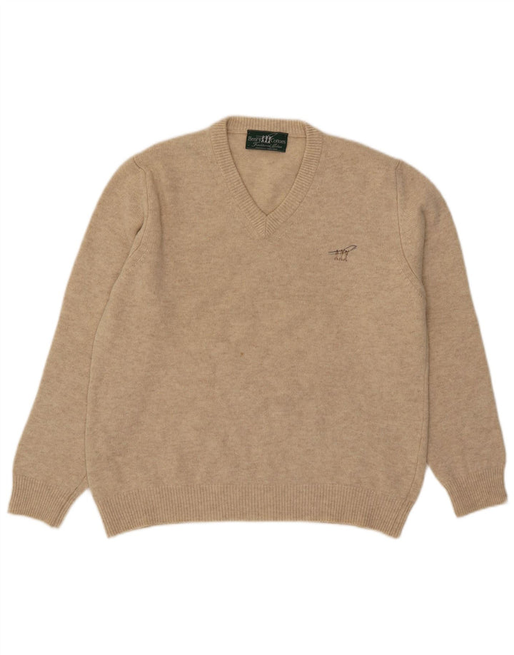 Henry Cottons Jersey con Cuello en V para Hombre Lana Beige Mediana