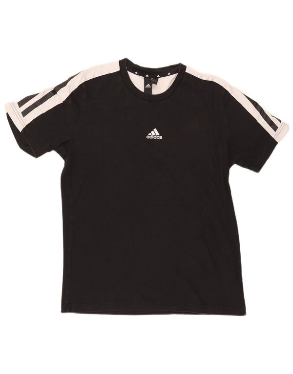 Adidas Hombre Camiseta Top Small Negro Colorblock Algodón