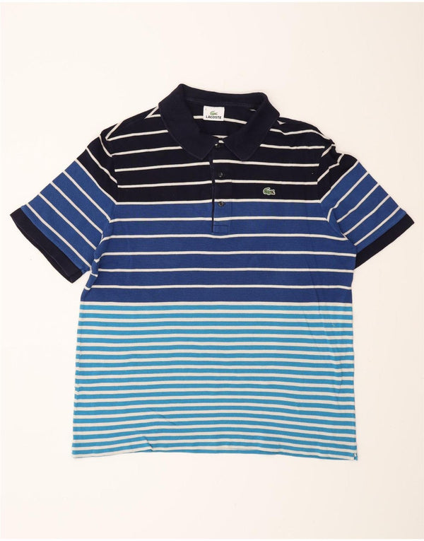 Polo Lacoste Hombre Talla 6 XL Algodón Rayas Azul