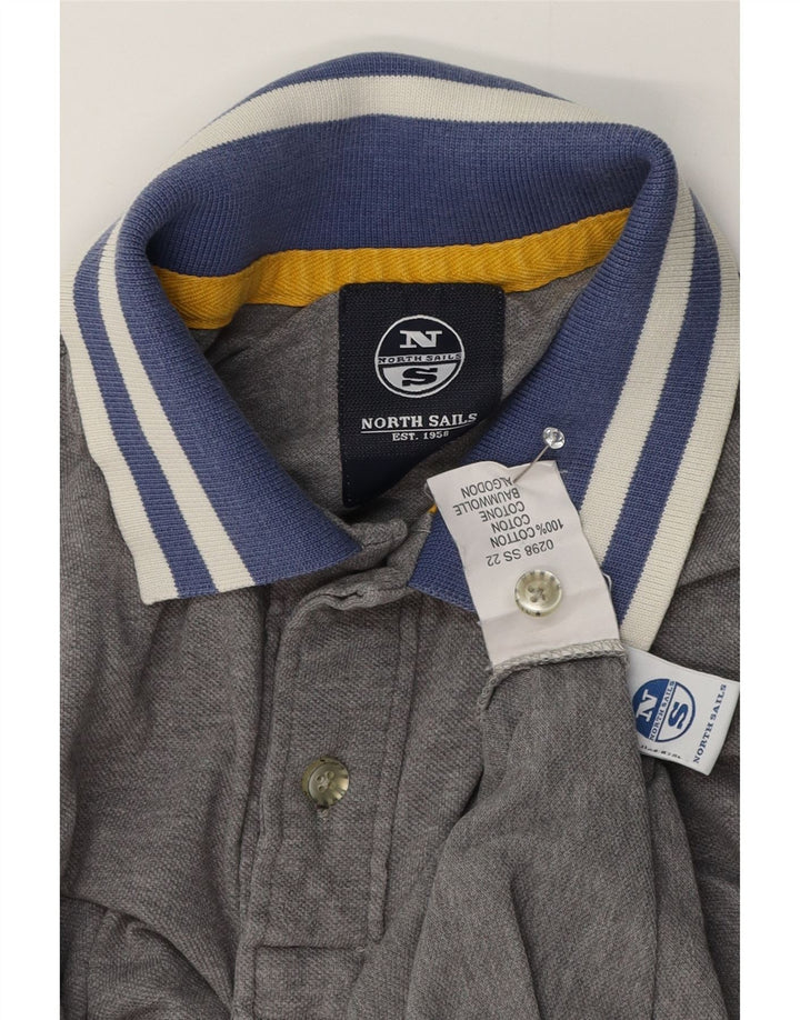 North Sails Polo De Rugby Para Hombre Pequeño Algodón Gris