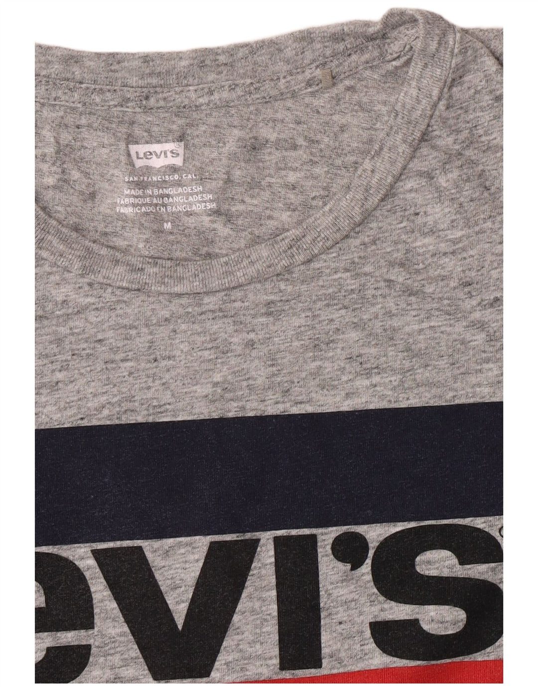 Levi's Camiseta gráfica para mujer Top UK 44 Gris medio moteado