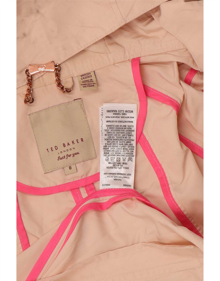 Ted Baker Chaqueta Parka Extragrande con Capucha para Mujer Talla 0 2XS Poliéster Rosa