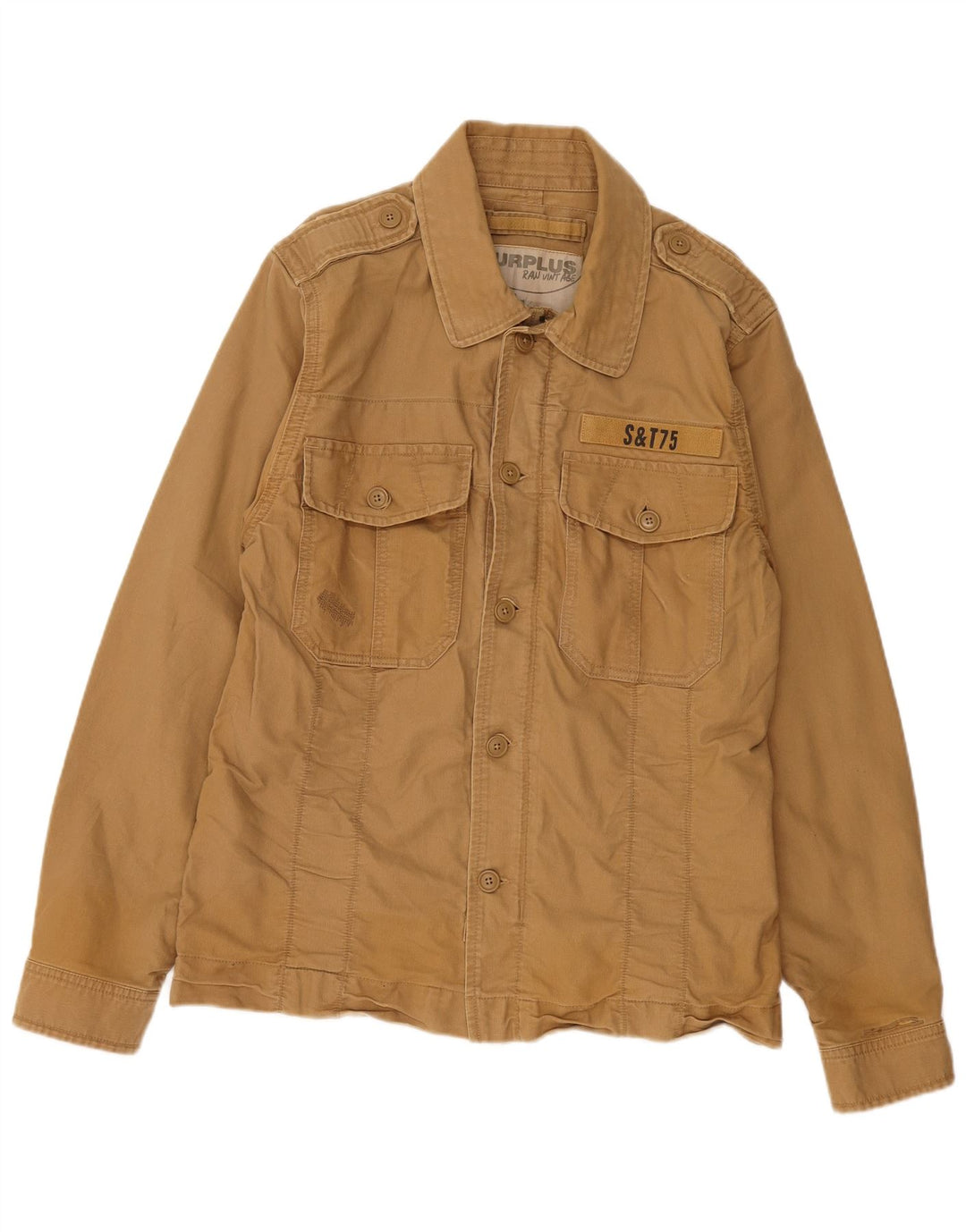 SURPLUS Chaqueta militar para hombre ES 42 XL Algodón beige