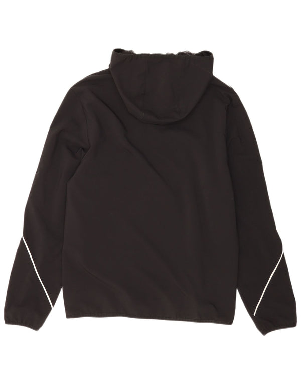 Adidas - Chaqueta de chándal con capucha para hombre, talla pequeña, poliéster negro