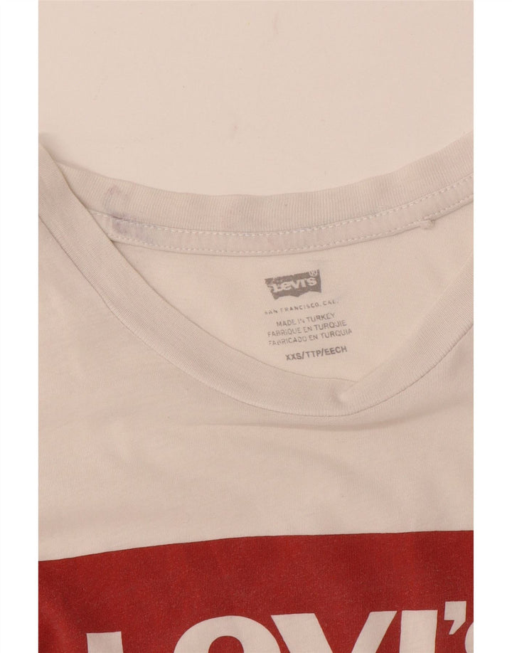 Levi's Camiseta Gráfica para Mujer Top UK 2 2XS Blanco