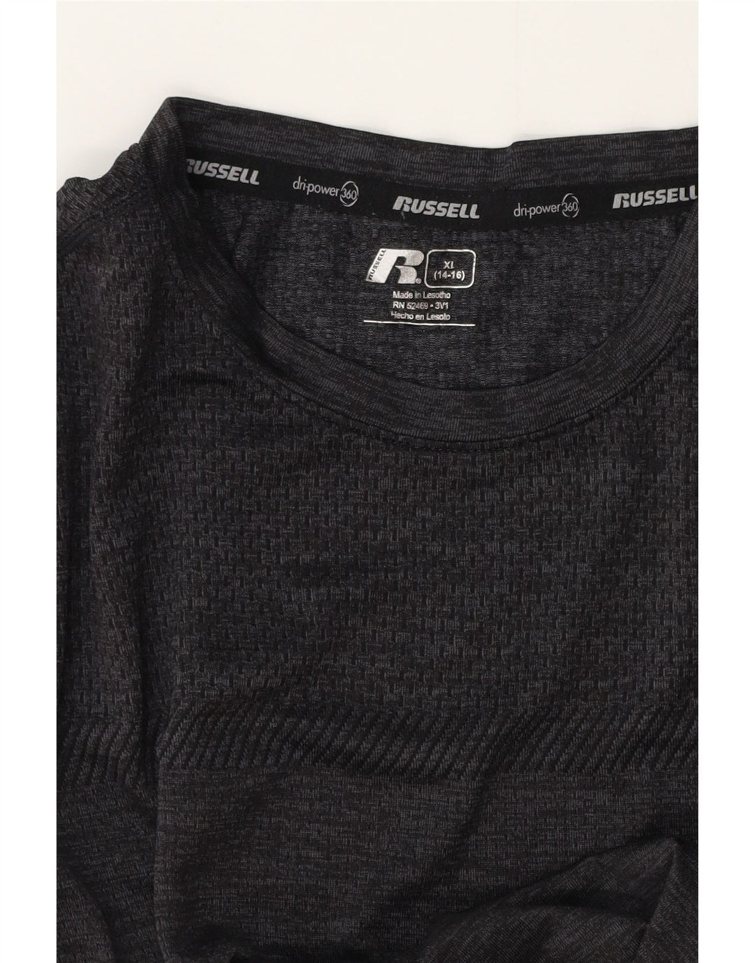 RUSSELL ATHLETIC Camiseta Dri-Power para niño 14-15 años XL Gris Moteado