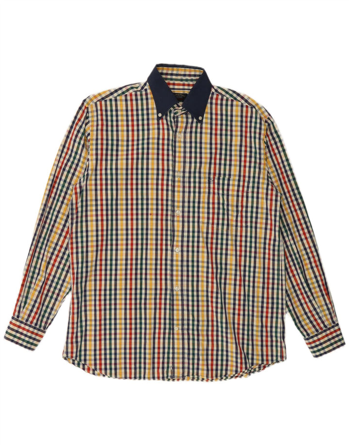 Paul & Shark Camisa náutica para hombre Talla 40 Mediana Cuadros multicolores