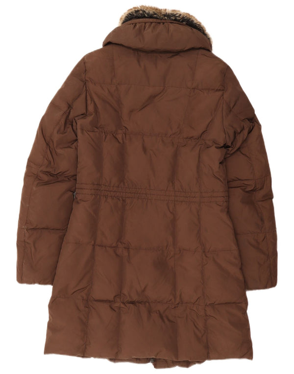 Abrigo acolchado para mujer Geox UK 8 Small Marrón Poliéster