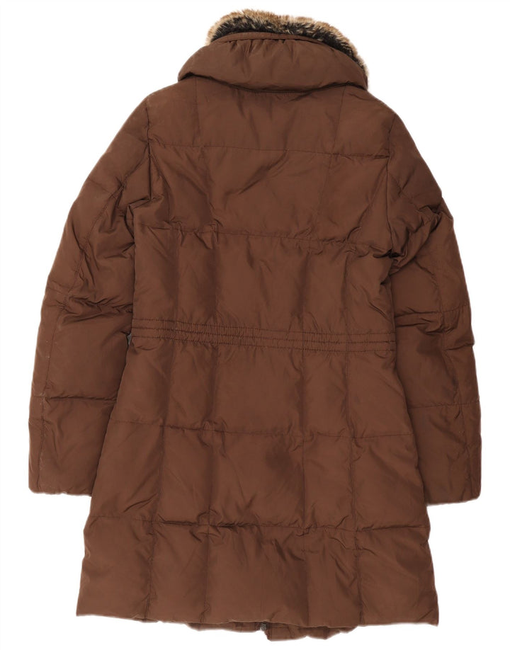 Abrigo acolchado para mujer Geox UK 8 Small Marrón Poliéster