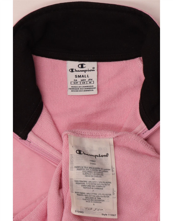 Champion Chaqueta de chándal para mujer UK 10 Small Pink Cotton