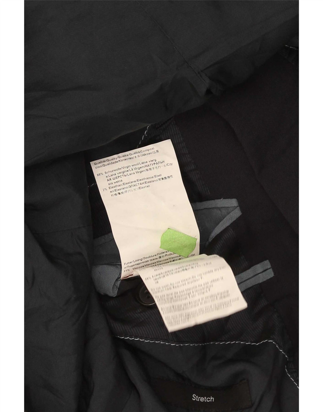 Hugo Boss Chaqueta tipo blazer de 2 botones para hombre EU 54 2XL Lana virgen azul marino