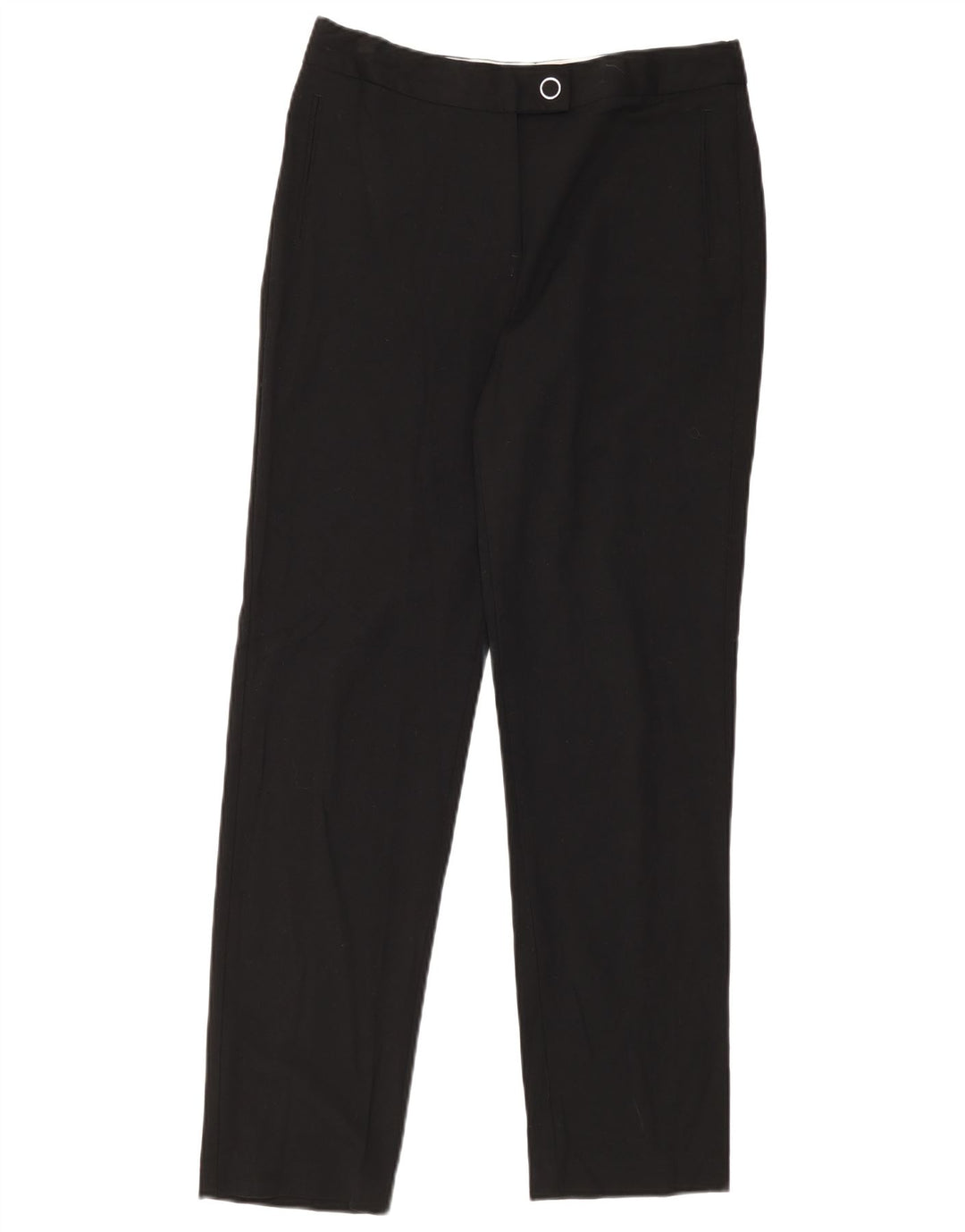 Marks & Spencer Pantalones de traje rectos para mujer UK 12 Medium W32 L32 Negro