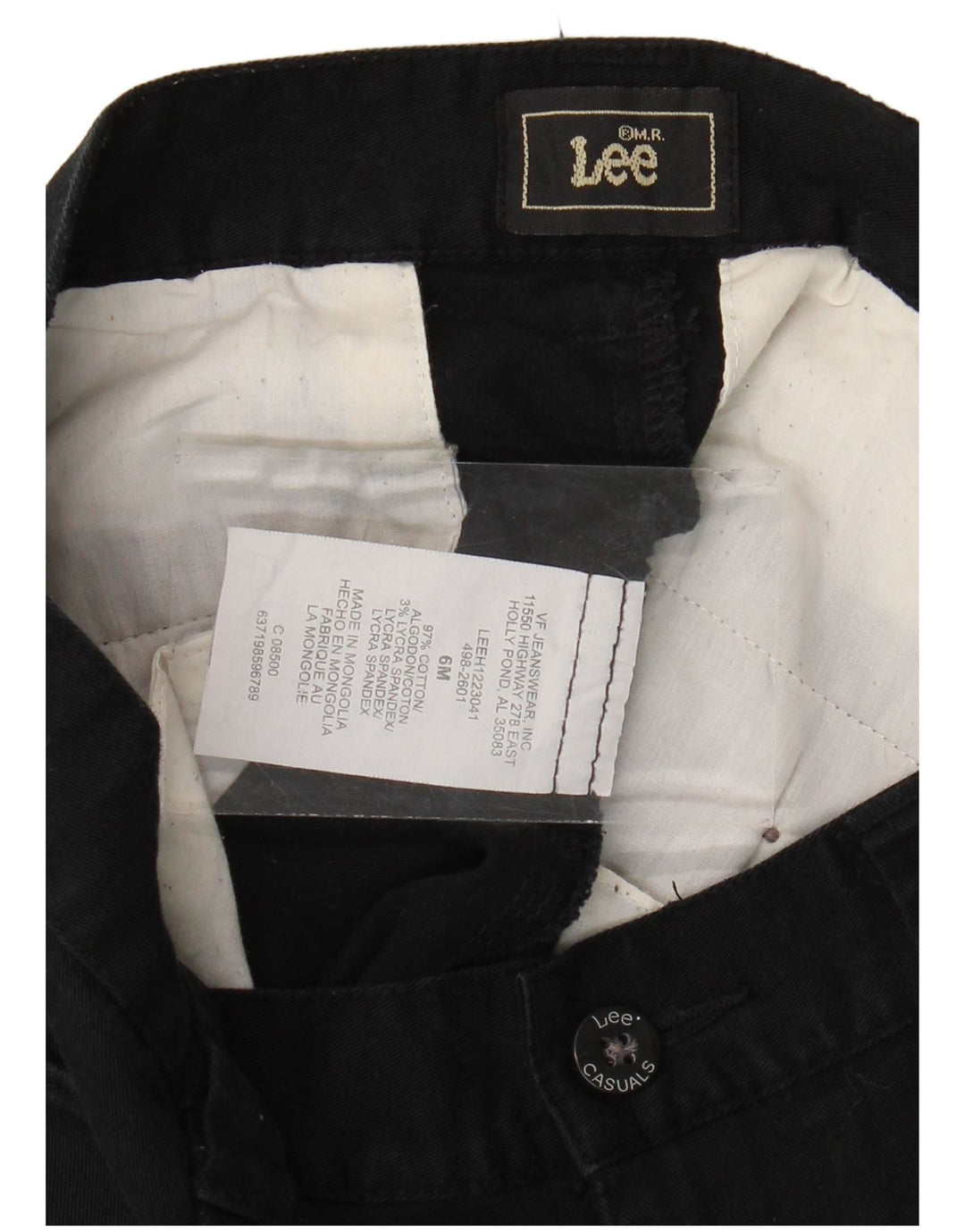 LEE Pantalones capri cónicos de cintura alta para mujer US 6 Medium W30 L20 Negro