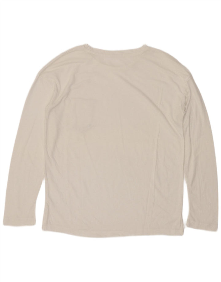 Zara Mujer Trafaluc Top Manga Larga UK 10 Small Blanco