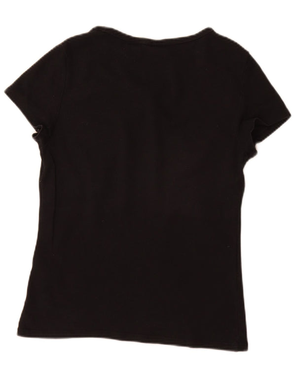 Levi's Camiseta para mujer Top UK 12 Medium Black Cotton