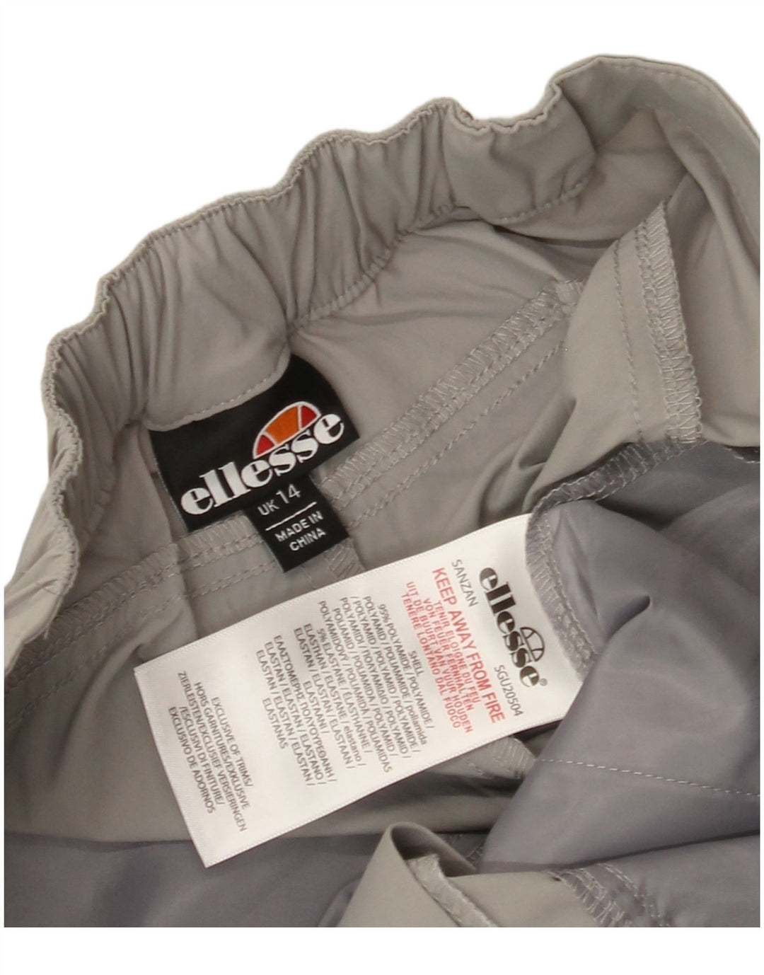 ELLESSE Pantalones cargo de cintura alta para mujer UK 14 Medium W30 L31 Gris