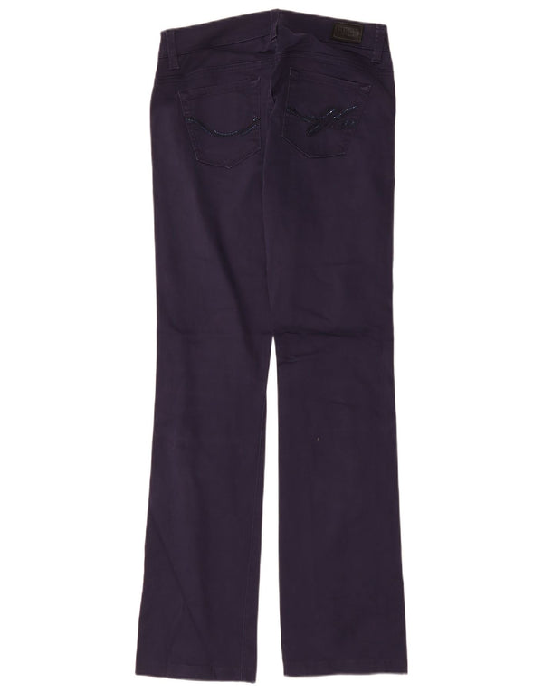 Guess Mujer Starlet Pantalones Casuales Rectos W26 L32 Algodón Azul Marino