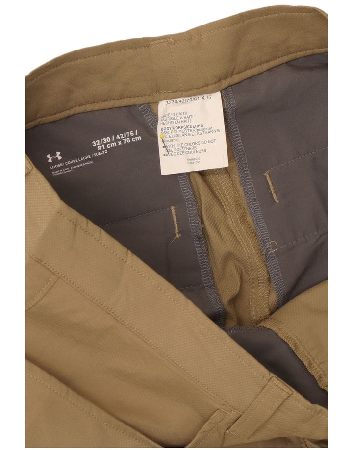 Under Armour Pantalón casual recto para hombre W32 L30 Poliéster beige