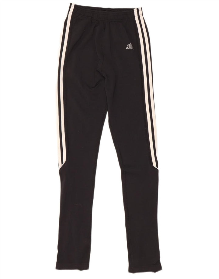 ADIDAS Mujer Climalite Chándal Pantalones UK 10 Small Negro Poliamida