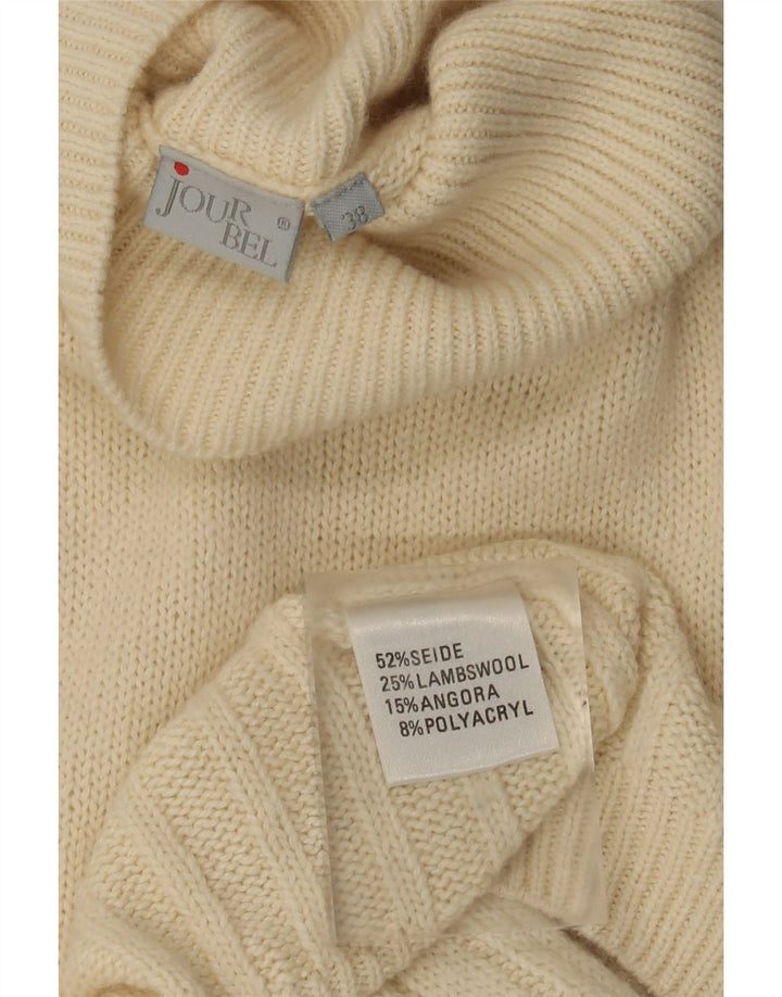 Vintage mujer manga larga oversize jumper vestido EU 38 medio blanco apagado