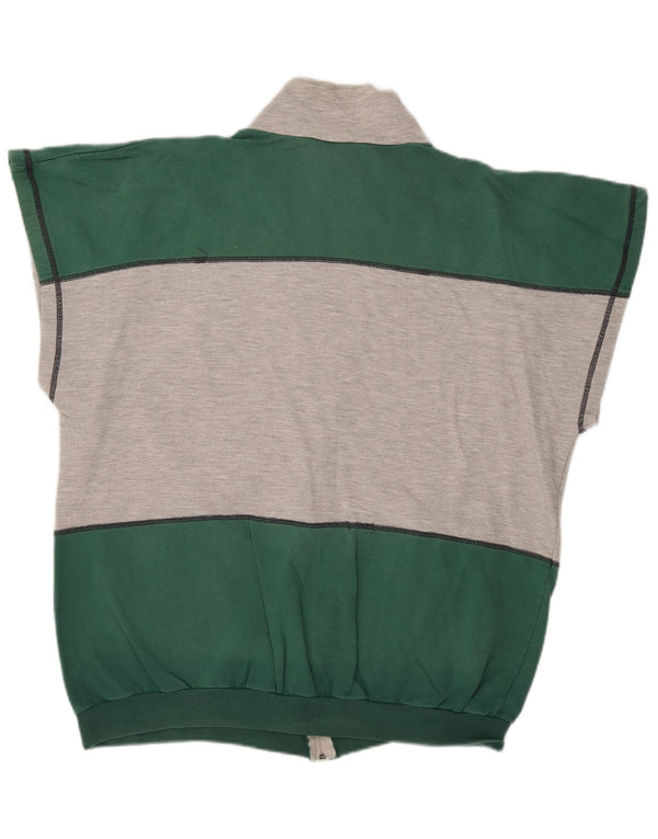 Chaqueta superior de chándal sin mangas para hombre Active 2XL Algodón gris con bloques de color