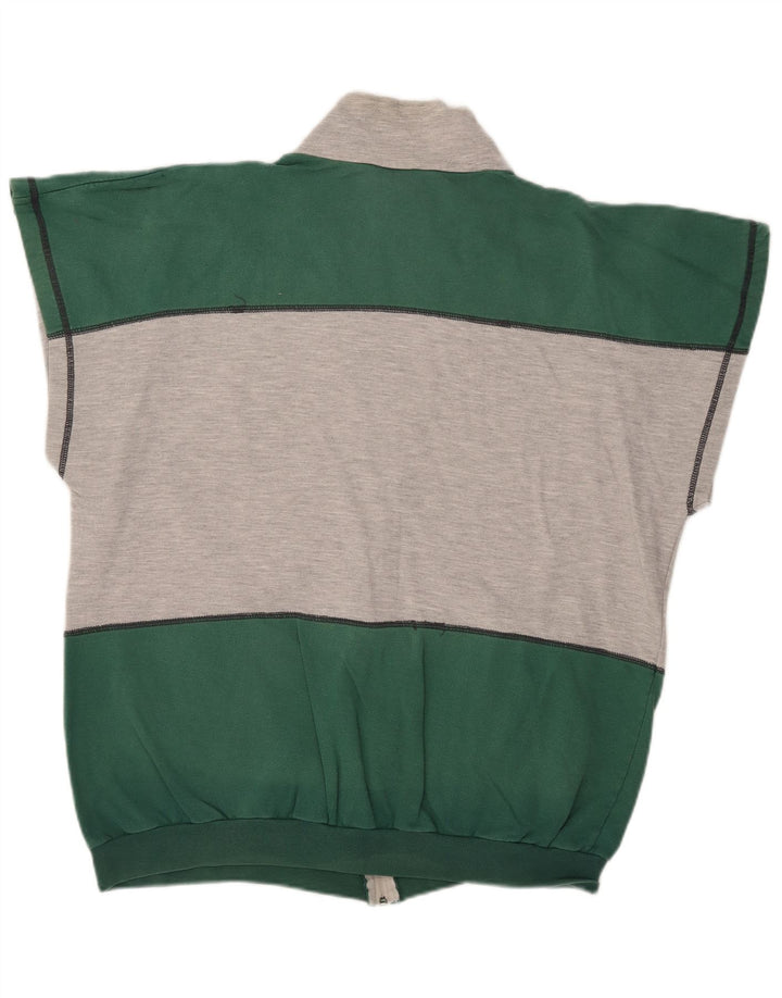 Chaqueta superior de chándal sin mangas para hombre Active 2XL Algodón gris con bloques de color