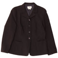 Zara Mujer Chaqueta Blazer De 4 Botones EU 44 XL Poliéster Negro