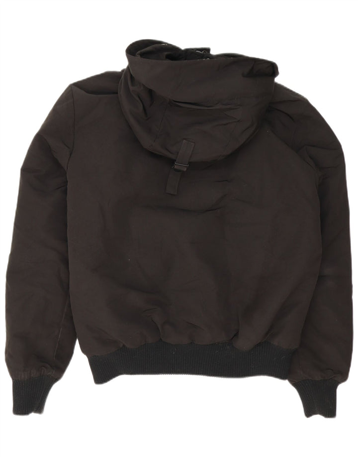 SUPERDRY Chaqueta bomber con capucha para hombre UK 38 Medium Black Nylon