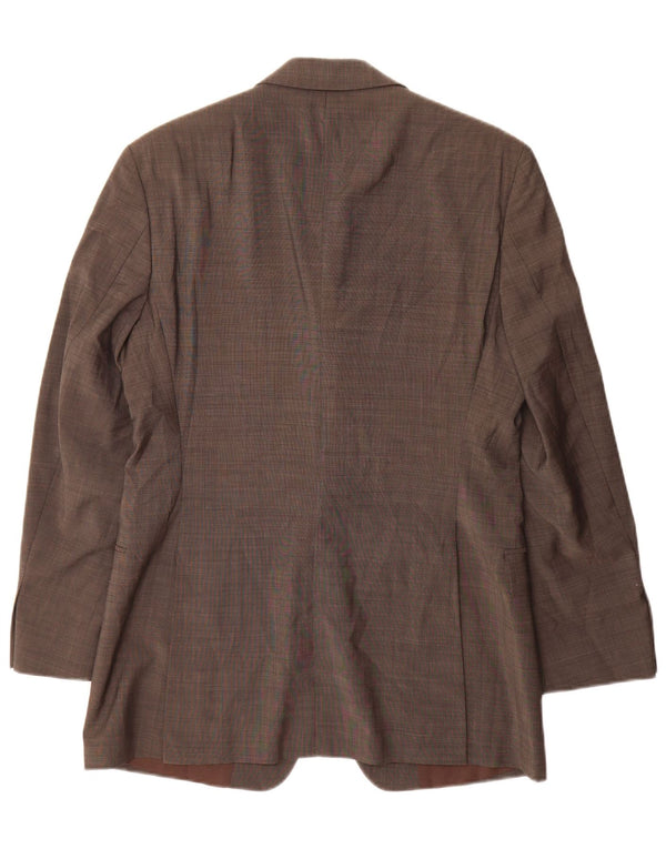 Hugo Boss Chaqueta tipo blazer de 3 botones para hombre EU 46 Small Grey Virgin Wool