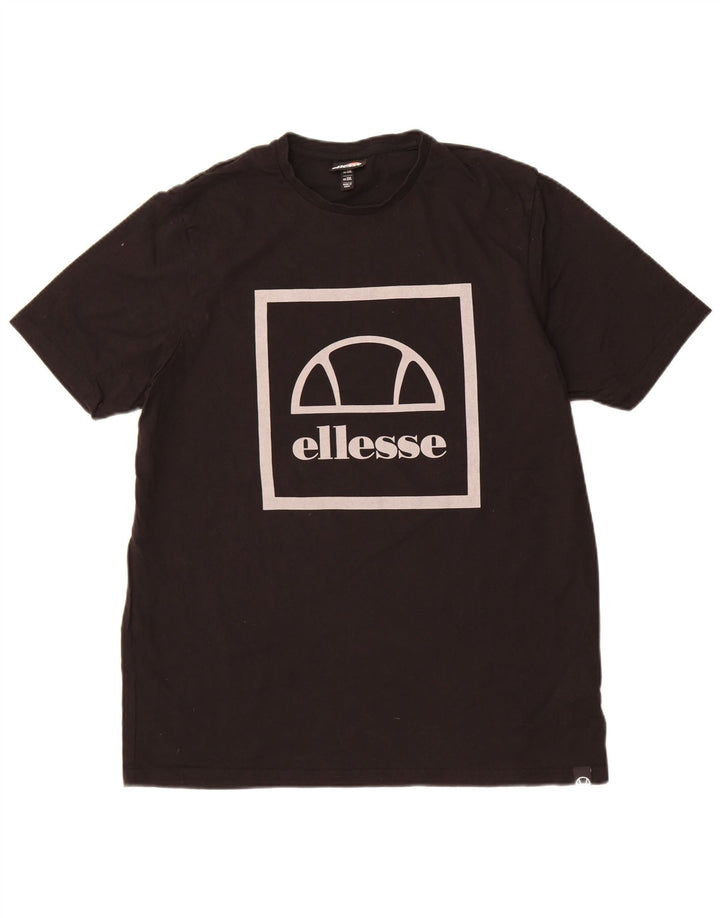 Ellesse Camiseta gráfica para hombre Top 2XL Algodón negro