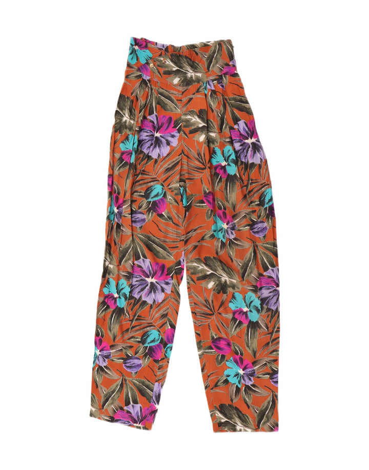 Vintage mujer Harem pantalones W25 L29 multicolor floral
