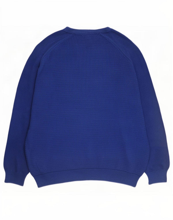 Marks & Spencer Suéter tipo jersey con cuello barco y ajuste regular para hombre 2XL Azul marino