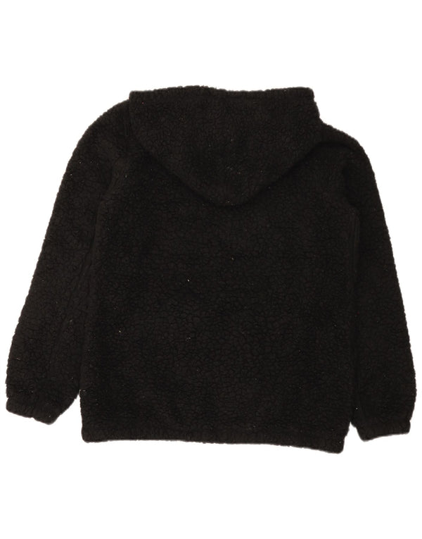 Champion Jersey de forro polar con capucha para mujer UK 10 Small Poliéster negro