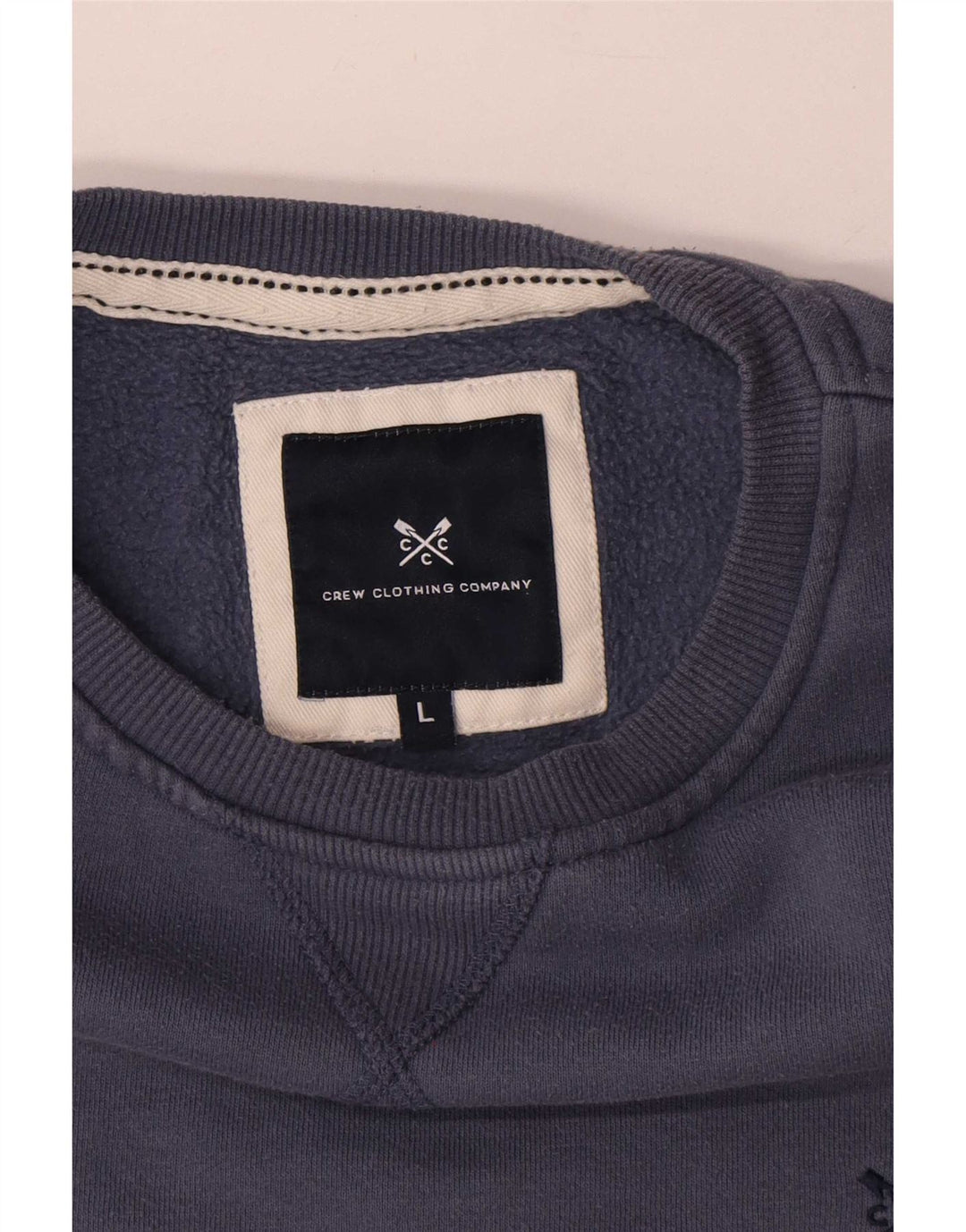 Crew Clothing Sudadera para hombre Jumper Large Azul Algodón