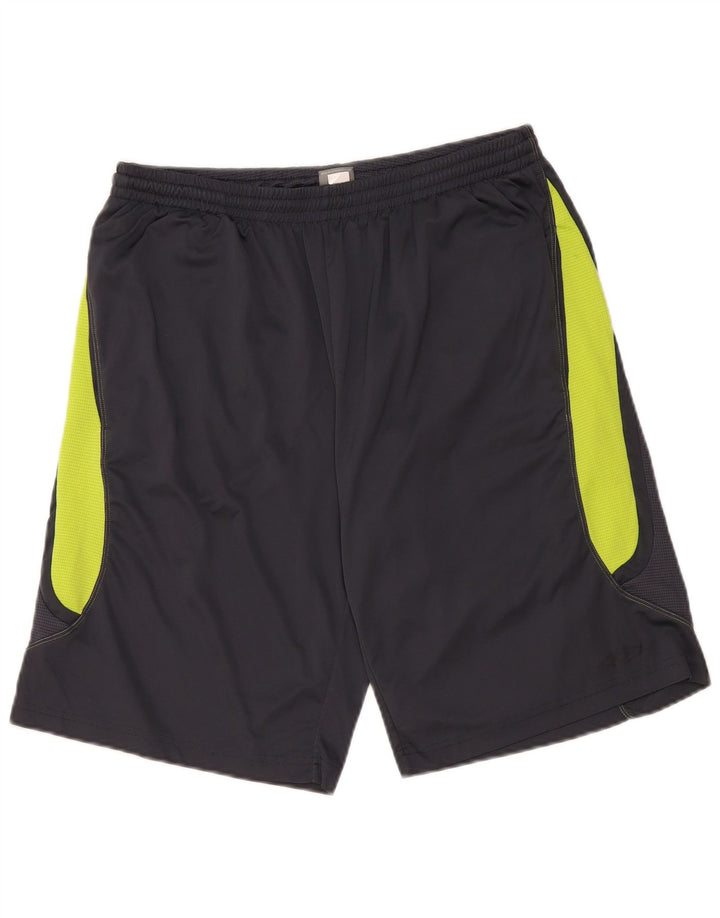 Umbro Pantalones cortos deportivos para hombre XL Gris Colorblock