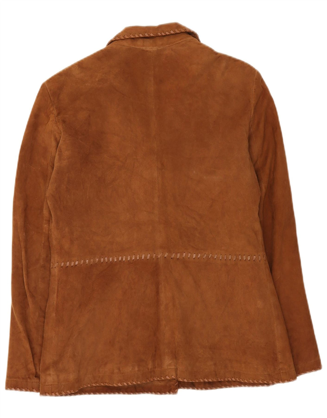 CONBIPEL Chaqueta Blazer de Ante con 2 Botones para Mujer IT 48 XL Cuero Marrón