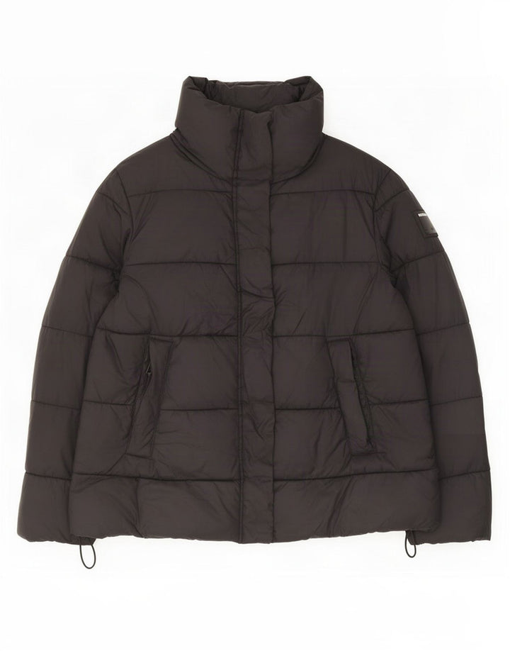 Chaqueta acolchada gráfica para mujer Replay UK 44 Mediana Poliamida negra